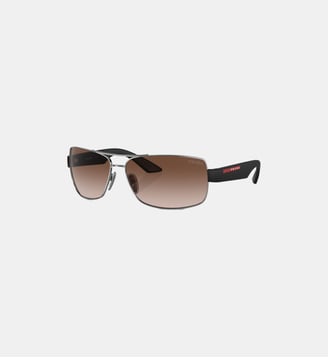 Lunettes de soleil Pillow PS 50ZS - Prada Linea Rossa - Gris métal
