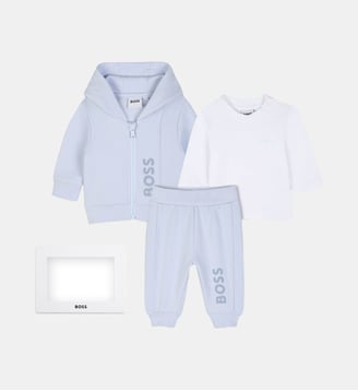 Ensemble pantalon, cardigan et tee-shirt - BOSS Kidswear - Ciel