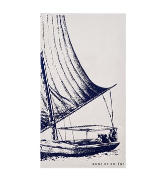 Drap De Plage Felucca - Anne de Solène - Bleu foncé