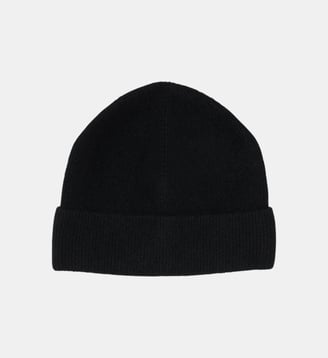 Bonnet cachemire homme en maille côtelée - Sandro - Noir foncé