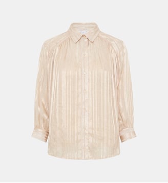 Chemise fluide à rayures et jacquard - CRINA - Gerard Darel - Naturel
