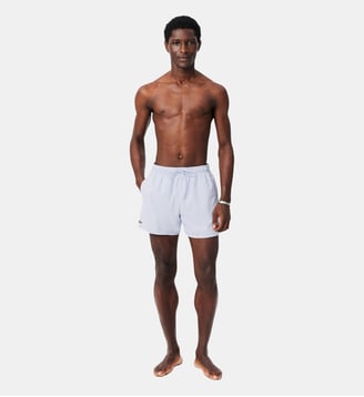 Short de bain mi-long uni - Lacoste - Bleu clair