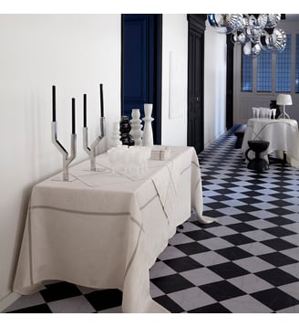 Nappe Armoiries - Le Jacquard Francais - Blanc