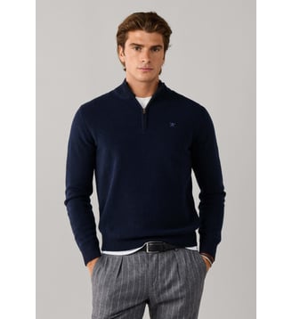 Pull En Laine D'agneau À Demi-Zip - Hackett London - Old navy