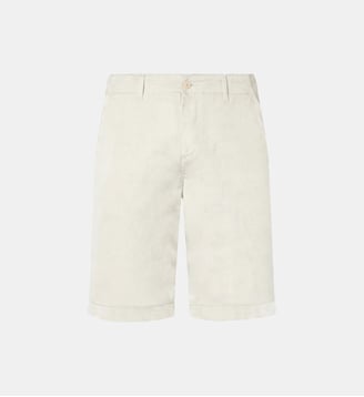 Bermuda en coton satin uni - Vilebrequin - Blanc
