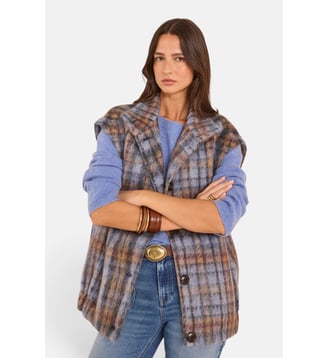 Manteau Sans Manches Laine Mélangée Djoddy - Maison 123 - Stone used