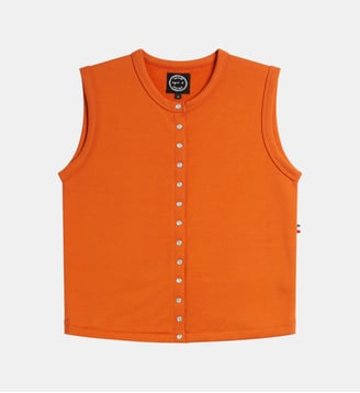 cardigan pression Azur sans manches - Agnès b. - Jaune capucine