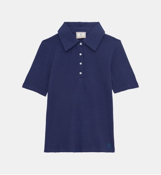 Polo Bryan en coton - Ines de la Fressange Paris - Bleu marine