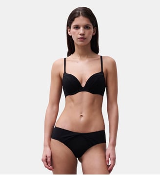 Shorty dégagé tulle plissé - Chantelle X - Noir
