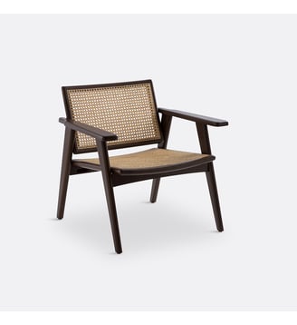 Fauteuil hêtre et cannage - La Redoute Interieurs - Noyer