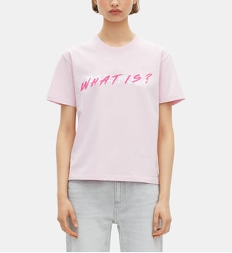 T-shirt en coton What Is - The Kooples - Rose pâle
