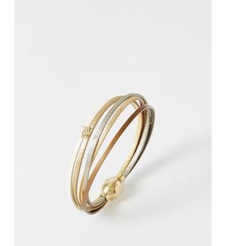 bracelet cuirs Artiste My Way - Flowers for Zoe - Marron