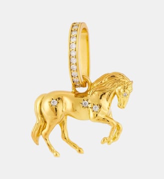 Pendentif Cheval doré, Passion et Curiosité - Les Néréides - Doré