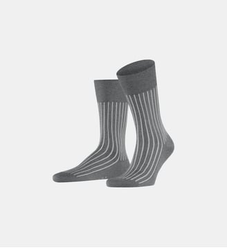 Chaussettes Shadow rayures-Gris foncé-43/44 - Falke - Acier mélangé