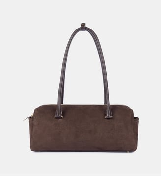 Sac rectangle Suède Cube en cuir - Lancaster - Marron