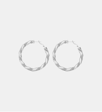 Boucles d'oreilles maxi créoles   - Tess - Satellite - Argenté