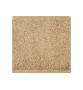 Carré visage uni en coton biologique, 650gr/m², ESSENTIEL - Alexandre Turpault - Beige et argile