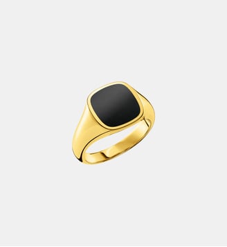 Bague classique noir-or - Thomas Sabo - Or jaune