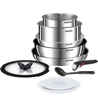 Batterie de cuisine - 10 pièces - Tefal - Acier