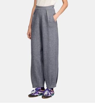 Pantalon de jogging barrel à strass - Sandro - Gris