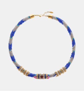 Collier perles tissées cabochon central SHERANE - Hipanema - Multicolore