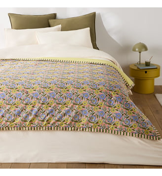 Édredon matelassé imprimé floral voile de coton - La Redoute Interieurs - Imprimé fleurs