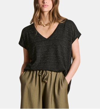 T-shirt fluide manches courtes - La Fée Maraboutée - Noir