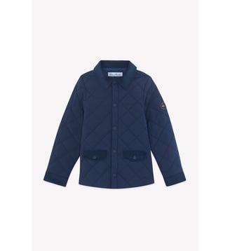 Manteau -  matelassé col pointu côtelé - Tartine Et Chocolat - Marine