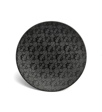 Assiette à dessert ronde par 6 - Médard de Noblat - Noir