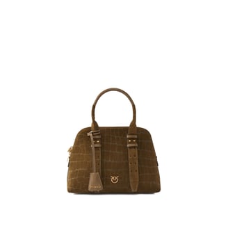 Petit sac à main escape bag en cuir embossé crocodile - Pinko - Vert