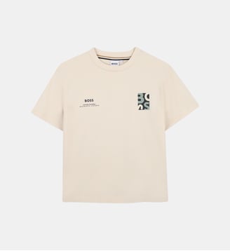 Tee-shirt manches courtes - BOSS Kidswear - Vanille