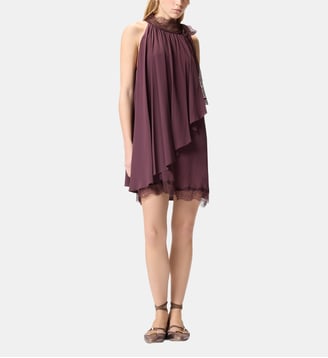 Robe en crêpe de chine avec inserts en dentelle - Pinko - Bordeaux dégustation de vin