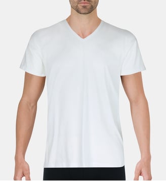 T-shirt col V - Eminence - Blanc