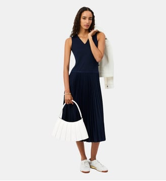 Sac moyen Lenglen en cuir - Lacoste - Beige cristaline