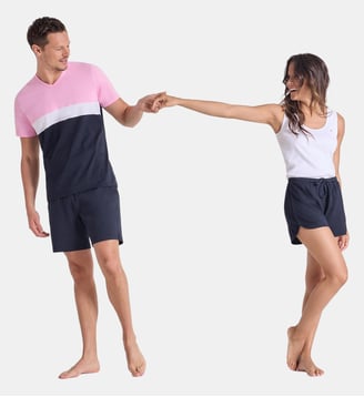 Pyjama colorblock en coton Eden Park