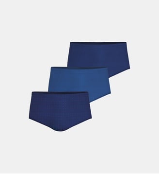 Slips taille haute fermé, lot de 3, TRIO FANTAISIE - Eminence - Bleu marine