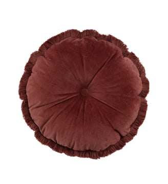 Coussin en velours - Desforges - Bruyère