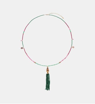 Collier de perles avec pendentif cascade de perles MIRAJ - Hipanema - Rose