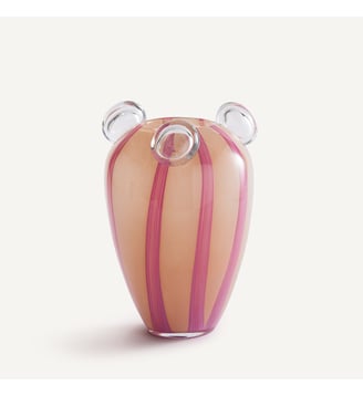Vase en verre soufflé à 3 bulles, H30 cm AM.PM