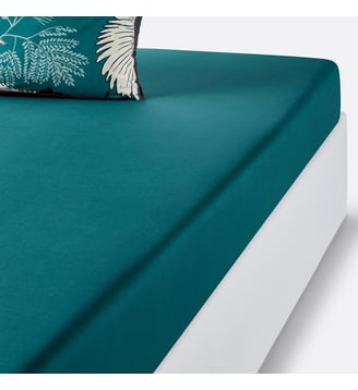 Drap housse percale Grues Bleu - La Redoute Interieurs - Canard