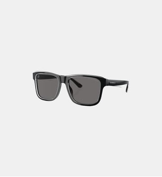 Lunettes de soleil Pillow EA4208 - Emporio Armani - Noir brillant et cristal supérieur