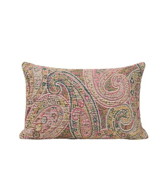 Housse De Coussin  Jacquard texturé à motif paisley - Madura - Ivoire et multicolore