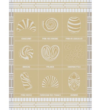 Torchon Haute Viennoiserie - Le Jacquard Francais - Crème