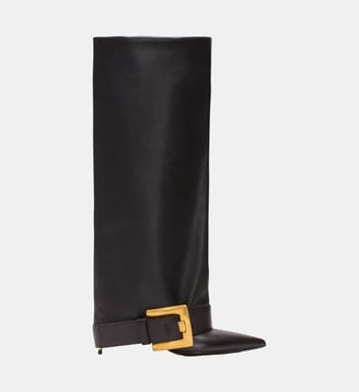Bottes Anthem en cuir de veau - Balmain - Black