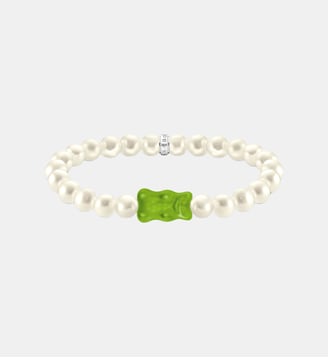 Bracelet de perles avec Ours d'or vert - Thomas Sabo - Argent