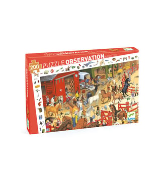 Puzzles observation - Equitation - 200 pcs - Djeco - Multicolore