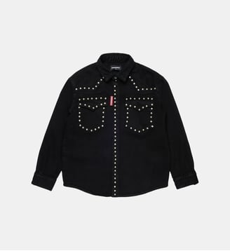 Chemise en denim noir avec clous - Dsquared2 - Noir
