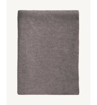 Étole cachemire femme maille côtelée - Bompard - Gris foncé