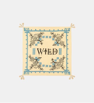 Foulard medium avec broderies NAYARIT - Wild - Beige