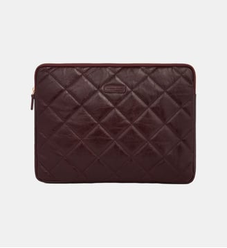 Housse Ordinateur En Cuir - Vanessa Bruno - Chocolat